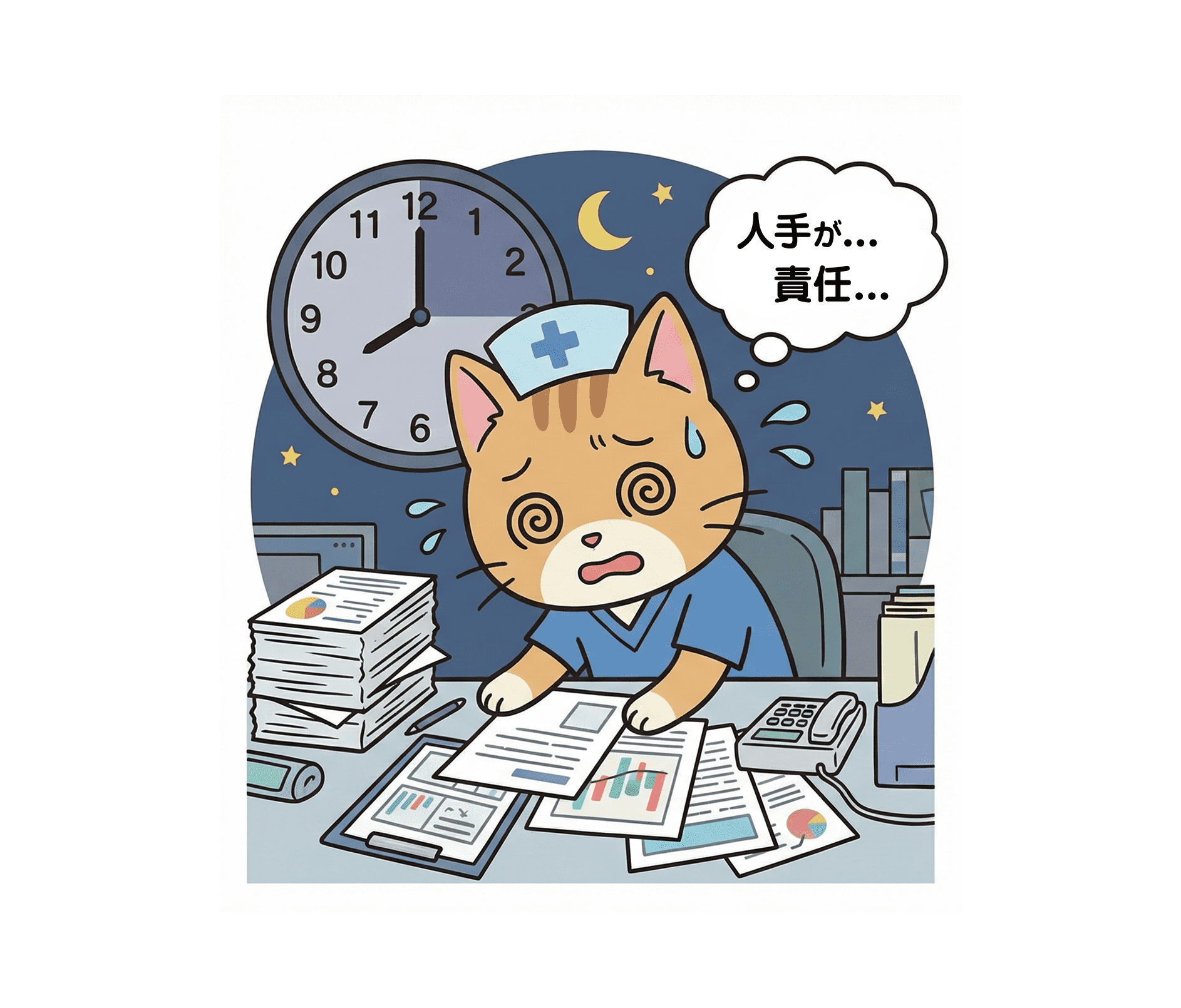 悩む看護師